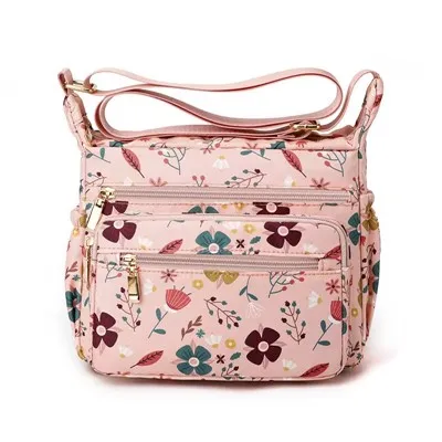 Borsa a tracolla in nylon stampato